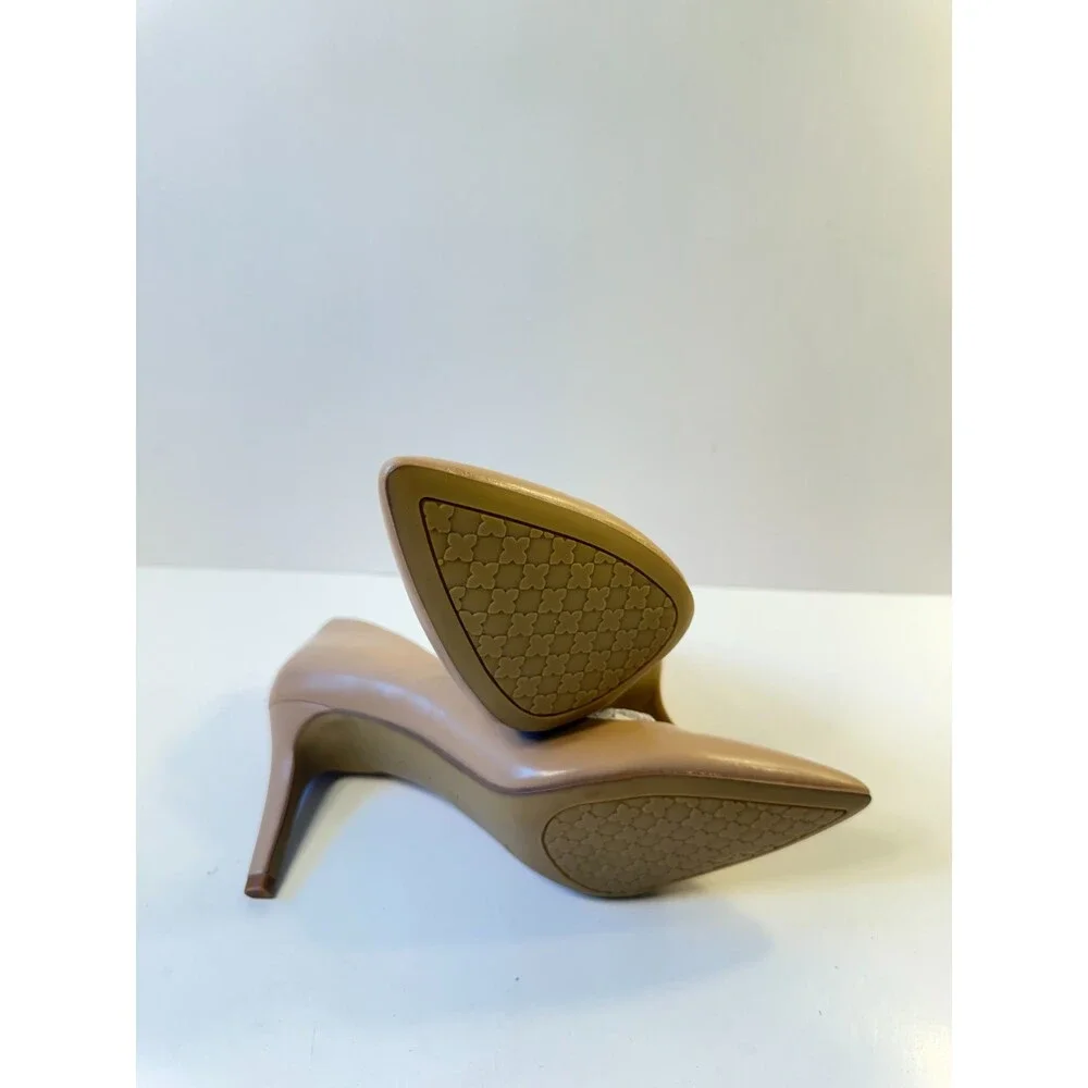 Kelly & Katie Womens Heels Patent Leather Beige US 7.5